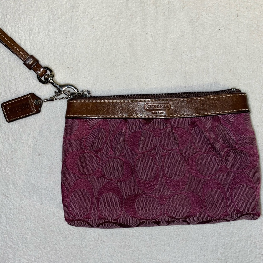 Coach magenta wristlet